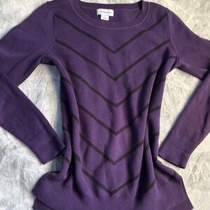 purple and black sweater